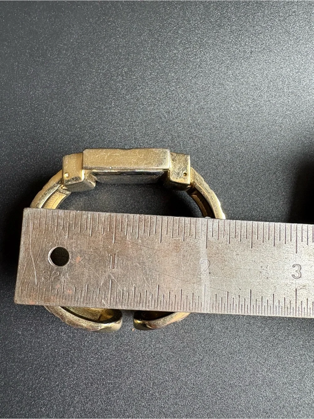 Geneva Gold and Silver Ornate Cuff Watch
